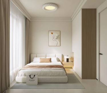 73平奶油风卧室