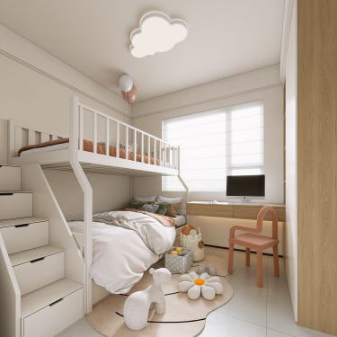 73平奶油风卧室