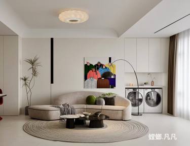 120平奶油风客厅