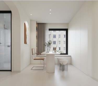 90平奶油风餐厅