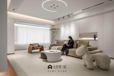 170平现代极简客厅