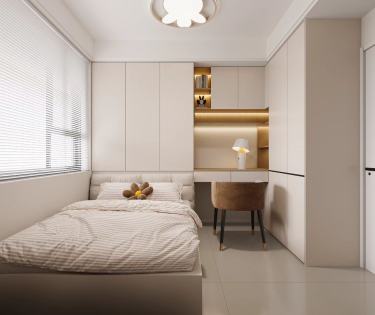 120平奶油风卧室