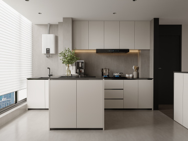 133平4室现代极简客厅