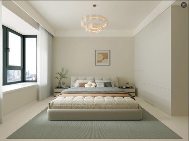 120平现代极简卧室