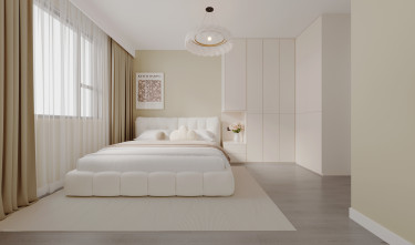 95平2室奶油风餐厅