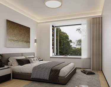 140平3室现代极简卧室