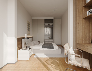 202平现代极简卧室