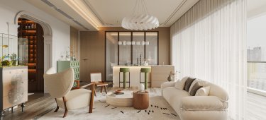 166平奶油风客厅