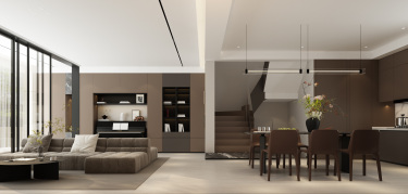 350平现代极简客厅