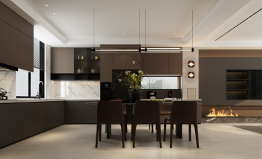 350平现代极简餐厅