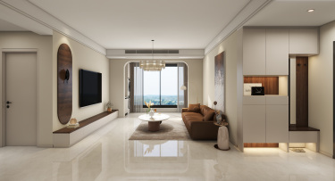 132平奶油风客厅