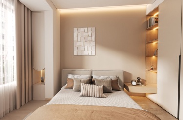 124平奶油风卧室