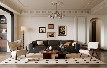 140平美拉德复古风客厅