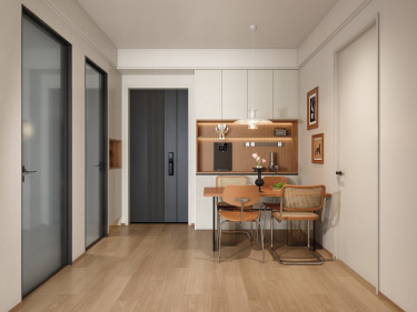 97平2室原木风客厅