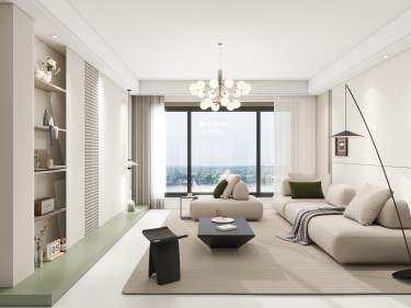 170平奶油风客厅