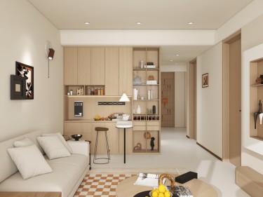 106平侘寂风客厅