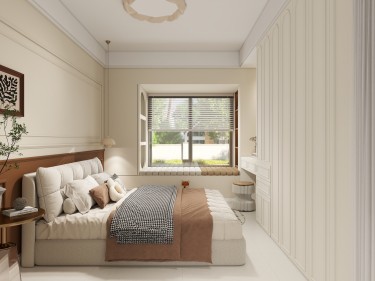 116平奶油风卧室