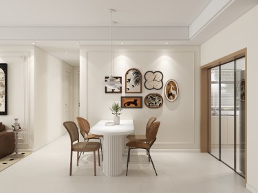 116平奶油风餐厅