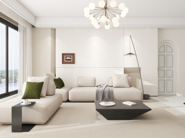 170平奶油风客厅