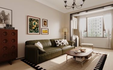 70平美拉德复古风客厅