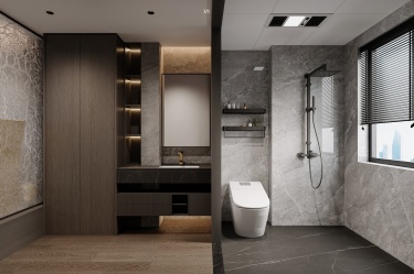 142平现代轻奢卫生间