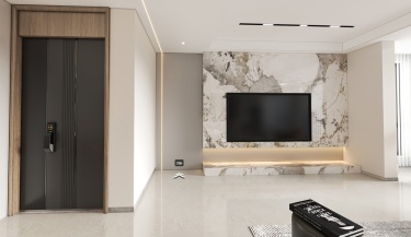 100平现代极简客厅