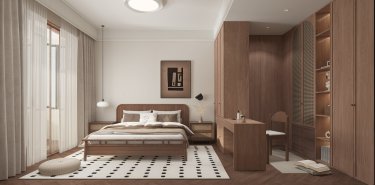 450平美拉德复古风卧室