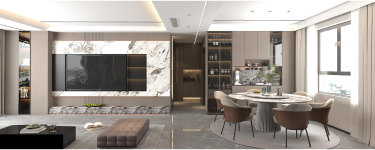 170平现代极简客厅