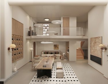 450平美拉德复古风客厅