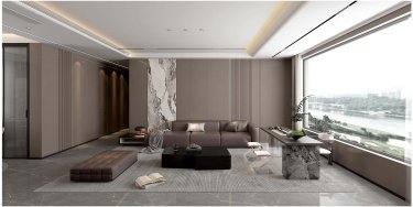 170平现代极简客厅