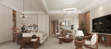 450平美拉德复古风客厅