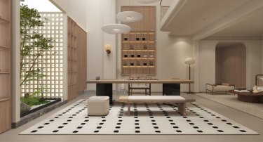 450平美拉德复古风客厅