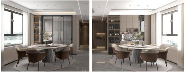 170平现代极简餐厅