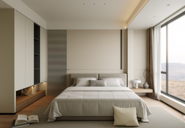 151平现代极简卧室