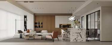 151平现代极简餐厅