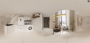 45平现代极简客厅