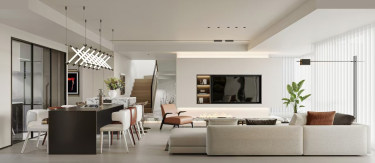 151平现代极简客厅