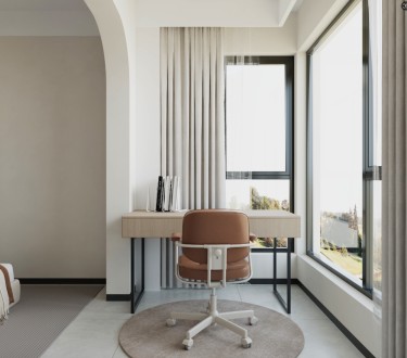 87平奶油风卧室