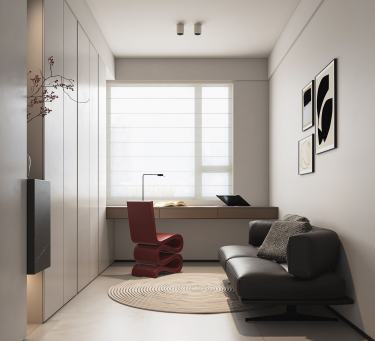 111平现代简约书房