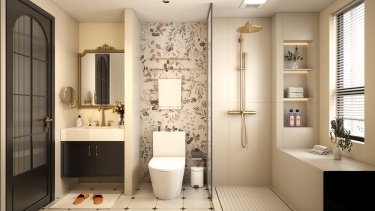 115平美拉德复古风卧室