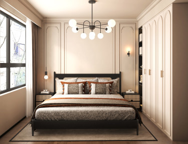 115平美拉德复古风卧室
