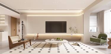 138平奶油风客厅