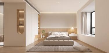 138平奶油风卧室