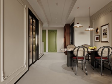 120平美拉德复古风餐厅