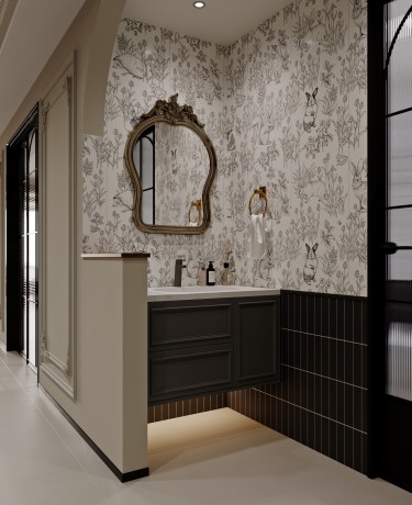 120平美拉德复古风卫生间