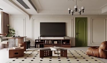 120平美拉德复古风客厅