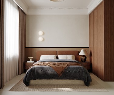 120平美拉德复古风卧室