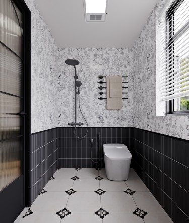 120平美拉德复古风卫生间