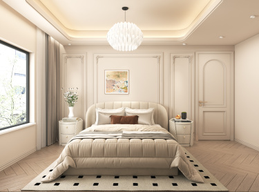 108平奶油风卧室
