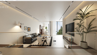 180平奶油风客厅